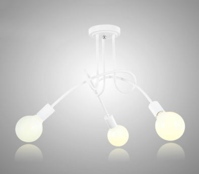 Eisenkunst Kreative Minimalistische Deckenlampe Eisenrohr-Kronleuchter