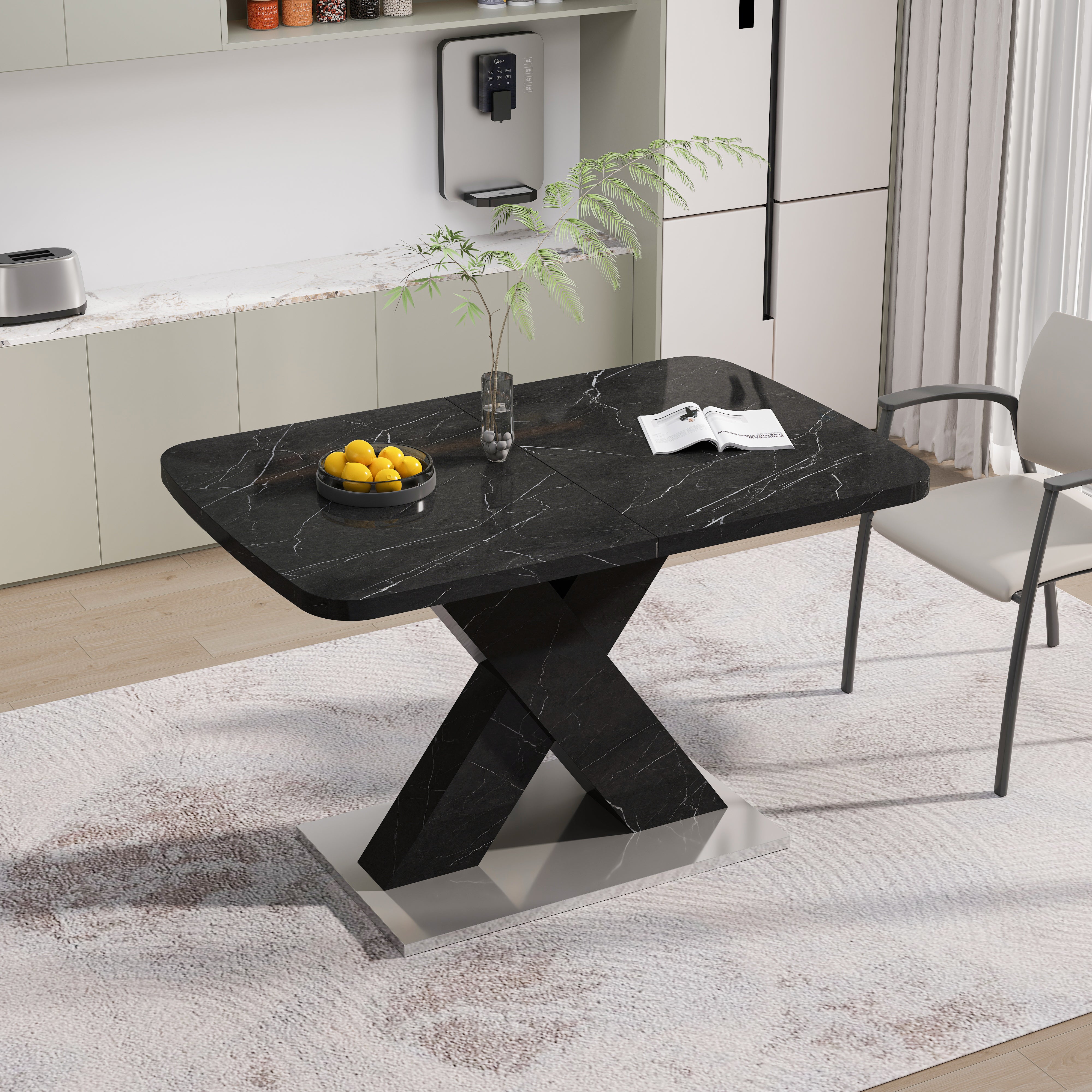 Black Marble Dining Table