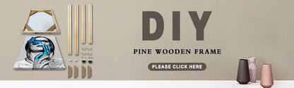 Diy pine wooden frame kit with geometric mirror pieces for decorbites black and white dandelion canvas wall art
