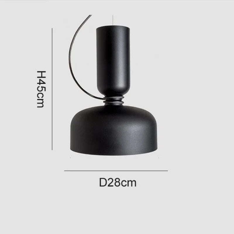 Danish Art Wrought Iron Pendant Light in Black or White - Decorbites