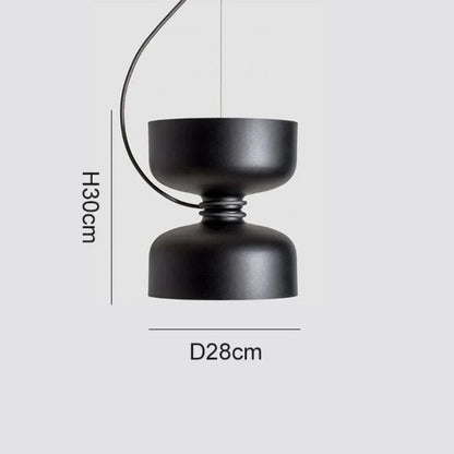 Danish Art Wrought Iron Pendant Light in Black or White - Decorbites