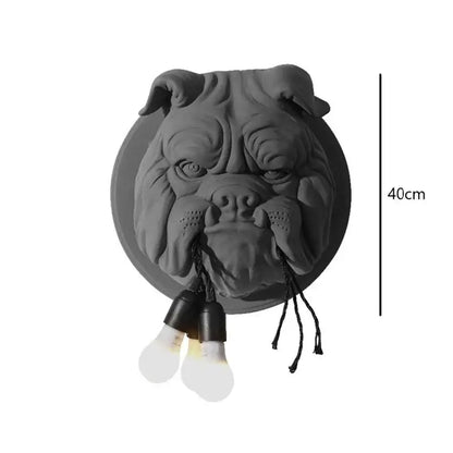 Dark gray concrete bulldog wall lamp with three hanging bulbs for living room decorbites bulldog wall lamp