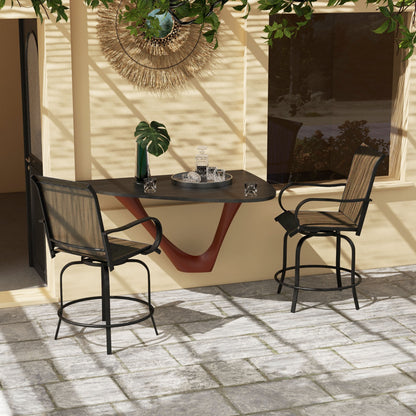 Outdoor-Barhocker-Set aus 2 Stück