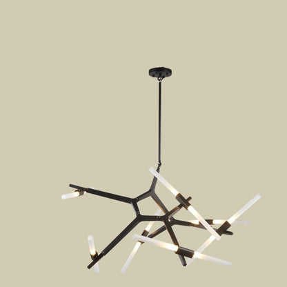 Moderne unregelmäßige Wohnzimmer Minimalistisches Esszimmer Kronleuchter