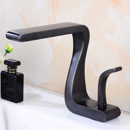 Light Luxury White Gold Color Copper Washbasin Faucet Hot And Cold Bathroom Sink Faucet