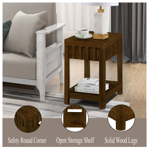 Rustic Wood Storage Table