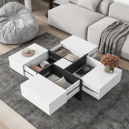 White Storage Coffee Table