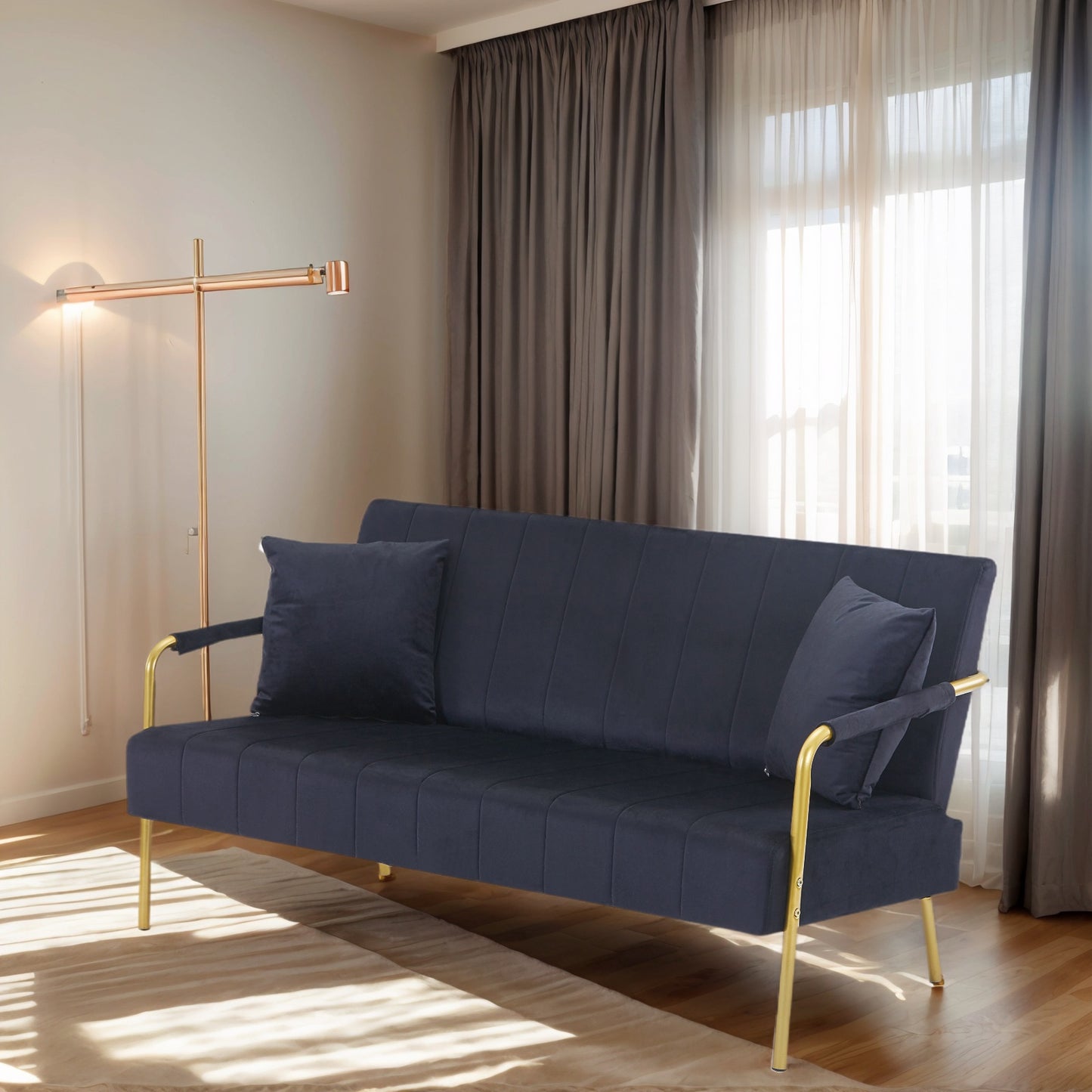 Modern Velvet Loveseat Sofa For Living Room