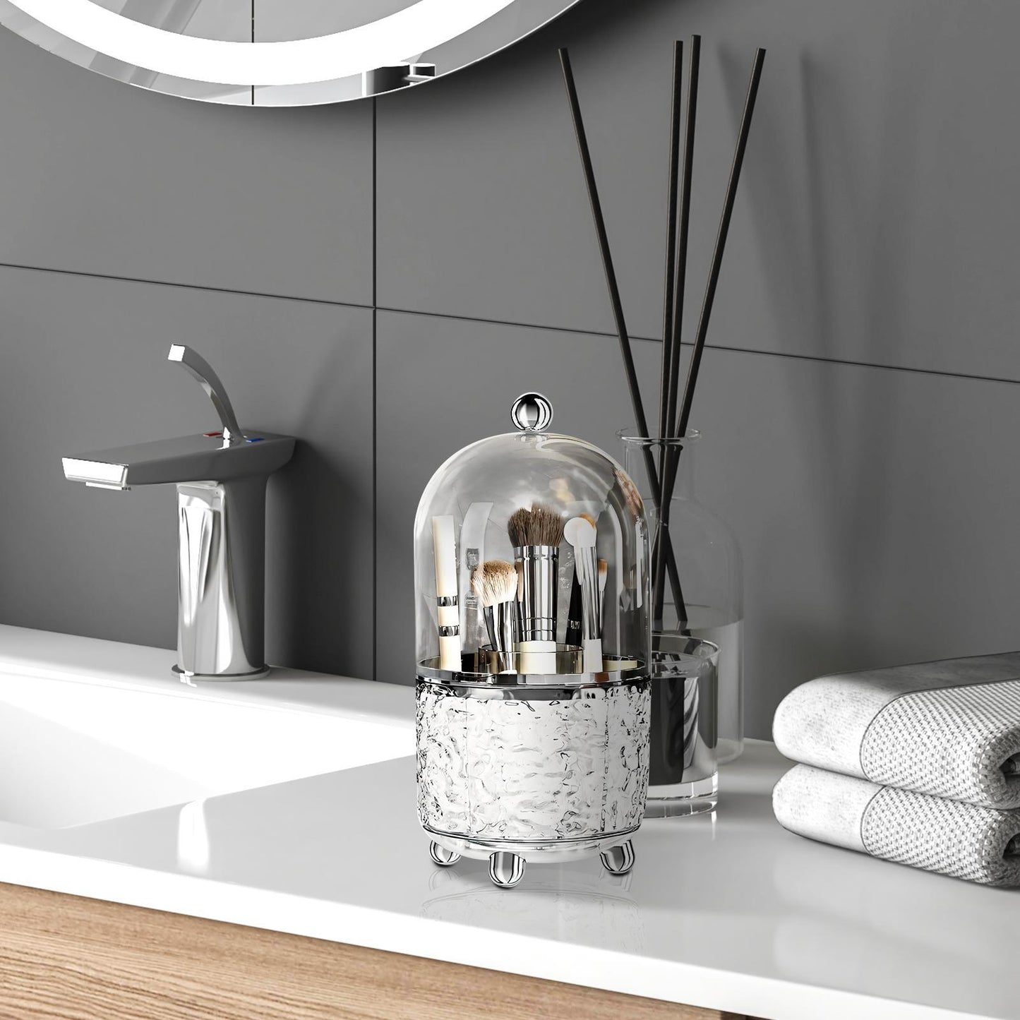 Großkapazitäts-Waschraum-Waschbecken-Make-up-Pinsel-Aufbewahrungsständer-Organizer