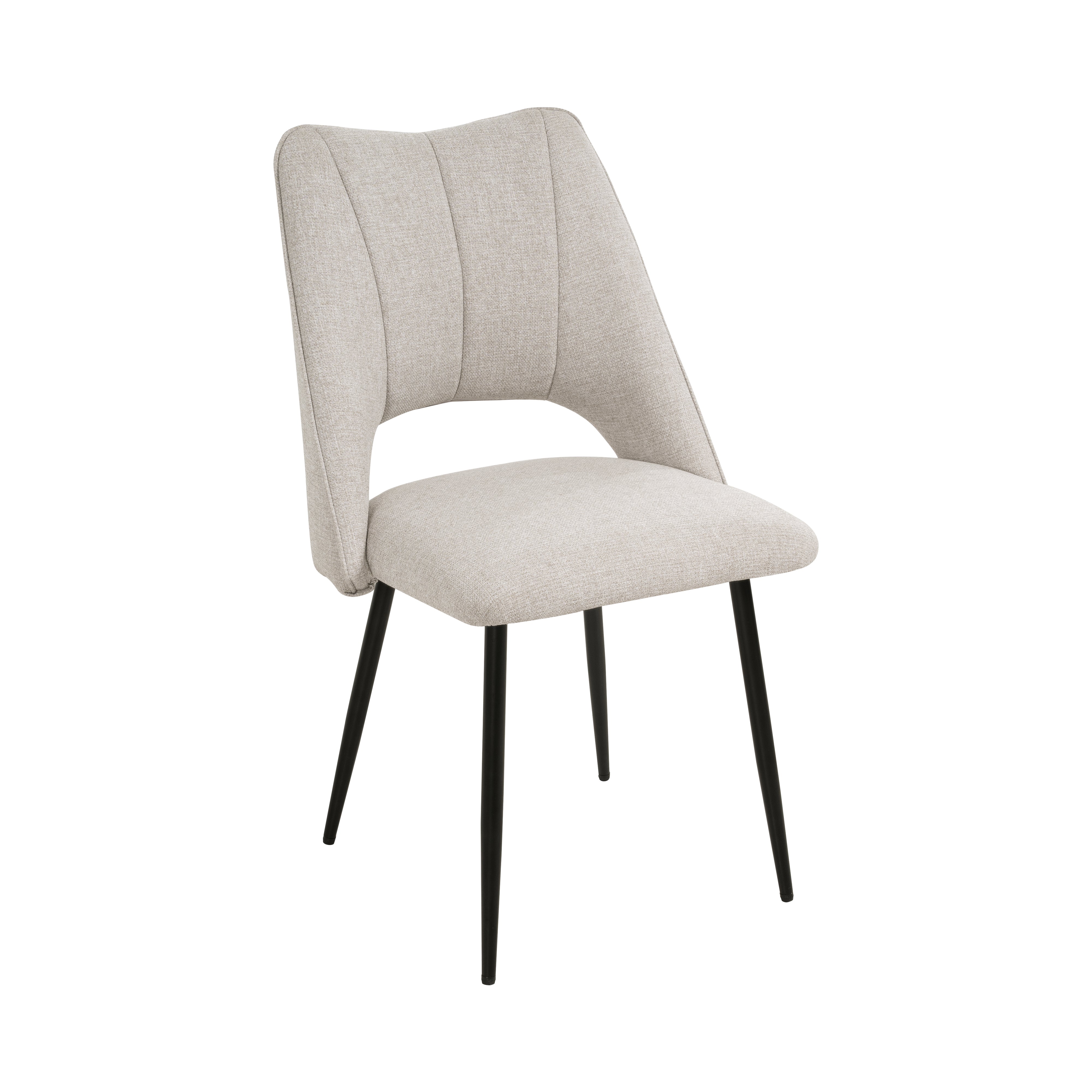 4-Stuhl-Set Kombination, modern und schlicht, mit hoch belastbarem Füllmaterial, Metallbeine, verstellbare Füße, geeignet für Küchen und Esszimmer, Beige