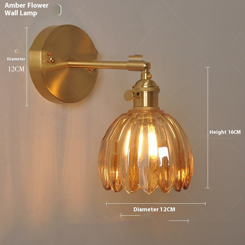 Amber Glass Flower Chandelier