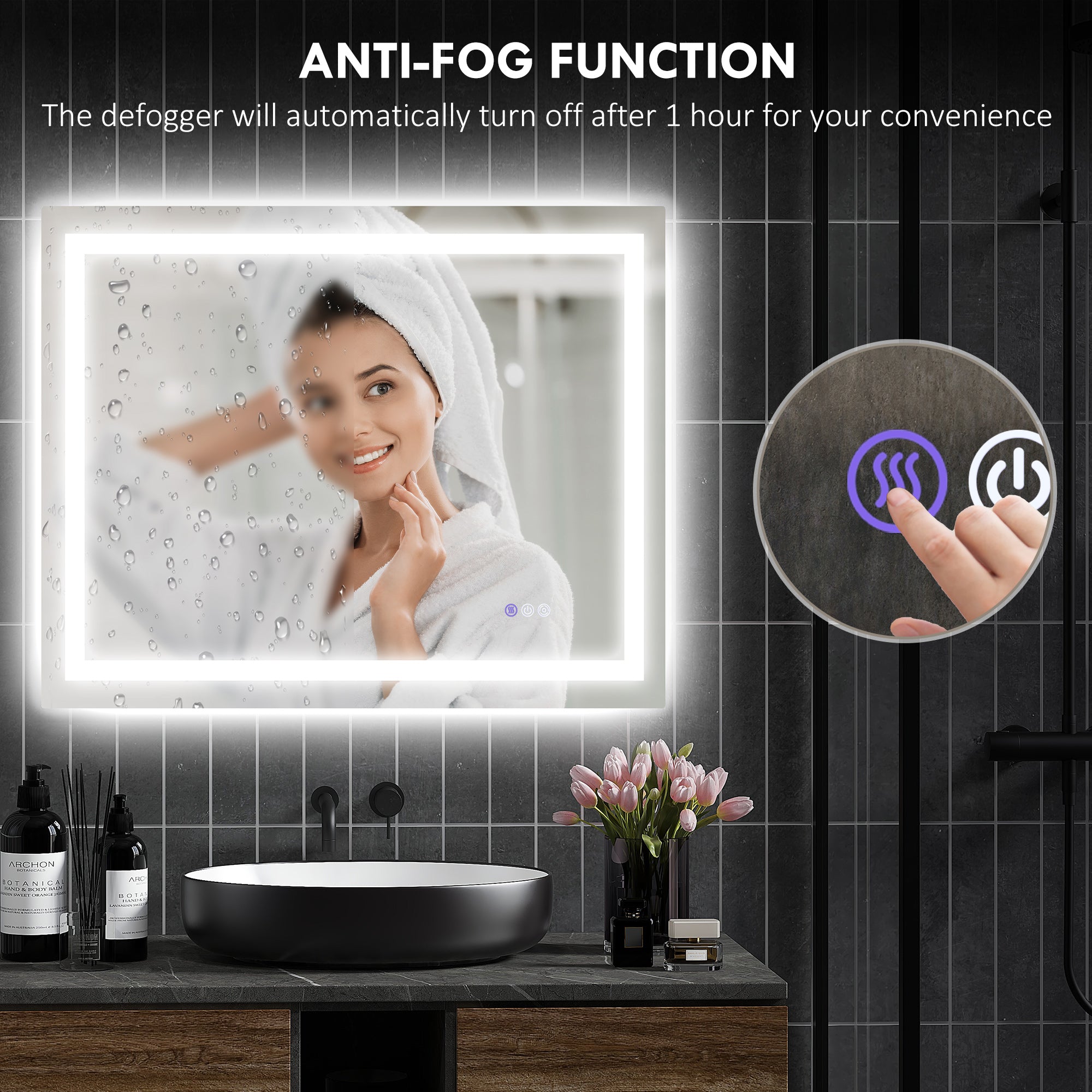 Front Backlit Bathroom Mirror
