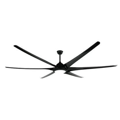 Modern dark bronze large ceiling fan with black matte finish, sleek blades, and integrated lighting for living rooms