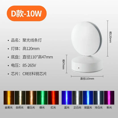 Modern white 10w led spotlight by decorbites with spherical adjustable head for corridor wall lighting