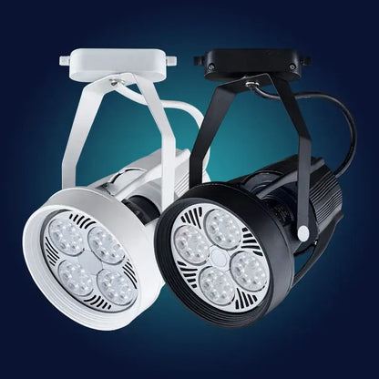 Modern black and white 35w led ceiling spot light with circular arrays of bright bulbs for retail display fixtures