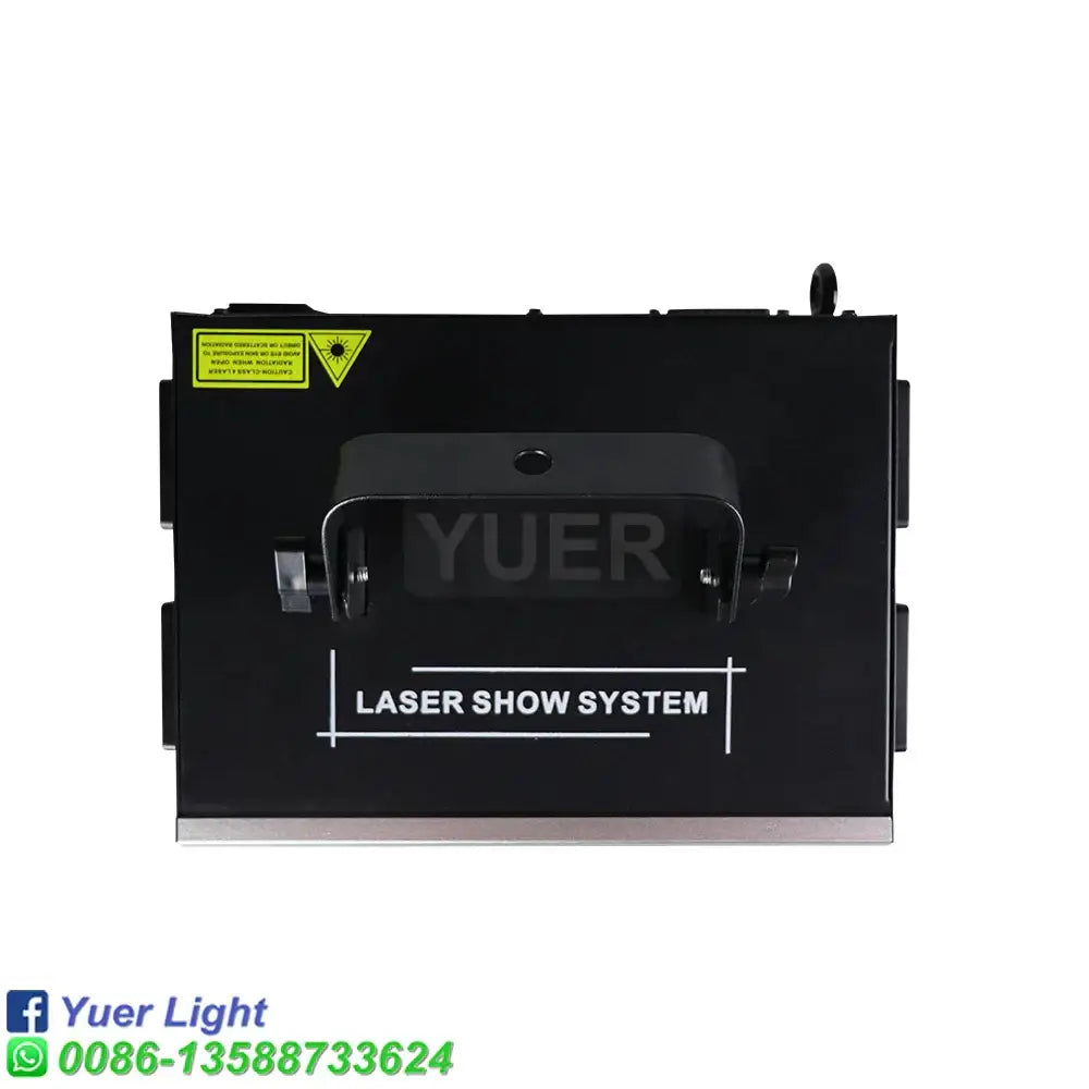 Black yuer laser light projector unit with sleek rectangular design and silver trim for decorbites 3d cartoon laser light