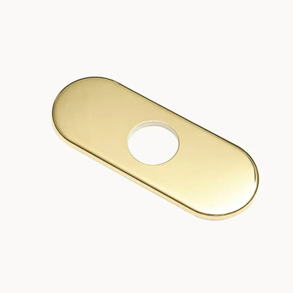 Decorbites 6 inch deck plate gold oval faucet escutcheon with central hole smooth polished finish for kitchen faucet accessories