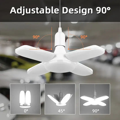 White decorbites™ 60w led ceiling fan light with 90-degree folding design for kitchen and home decor