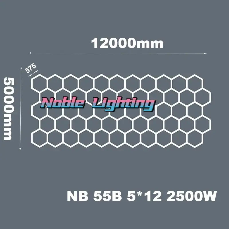 White hexagonal grid panel for noble lighting nb 55b 6500k led hexagrid in decorbites workshop lighting system