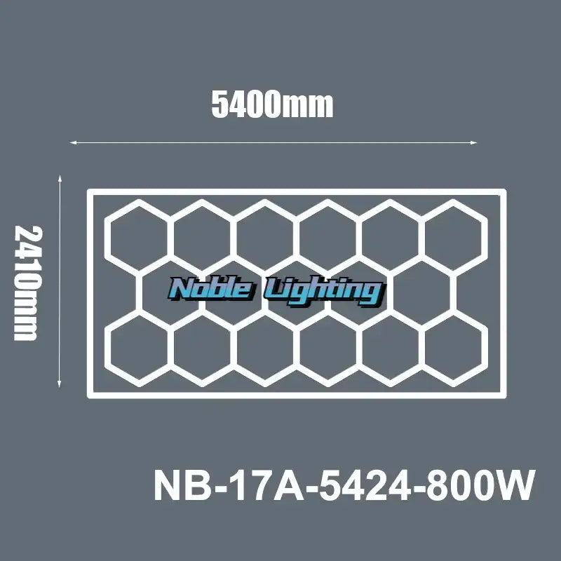 White hexagonal panel for noble lighting model nb-17a-5424-800w in decorbites 6500k led hexagrid system for workshop gym studio