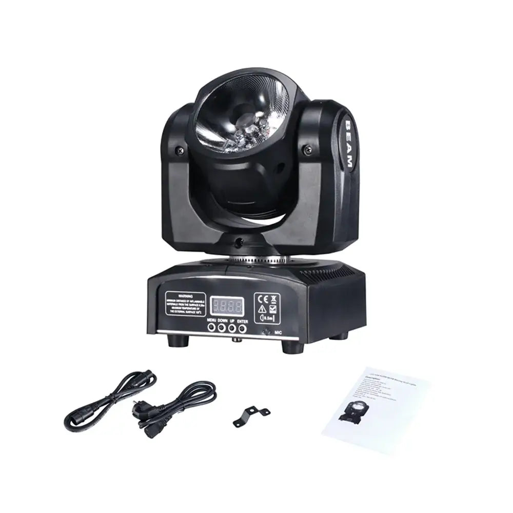 Black Beam DecorBites 65W RGBW 4in1 super bright beam moving head light with circular lens and control panel