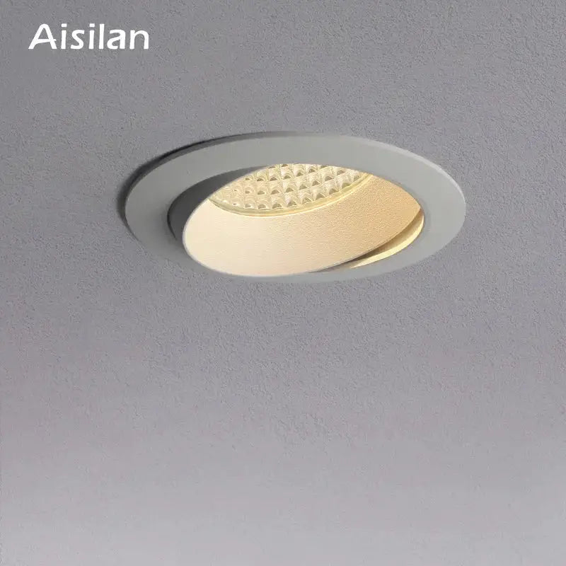 Aisilan brand decorbites™ 7.5cm recessed led downlight ceiling spot with sleek white design and warm diffused illumination