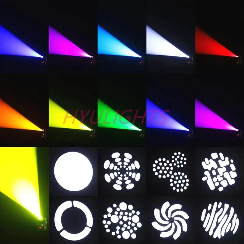 Decorbites 75w black led moving head spot light with adjustable color and pattern settings for dj and disco use