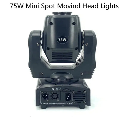 Black decorbites 75w led moving head spot light with ventilation grilles and angular design for dj beam effects