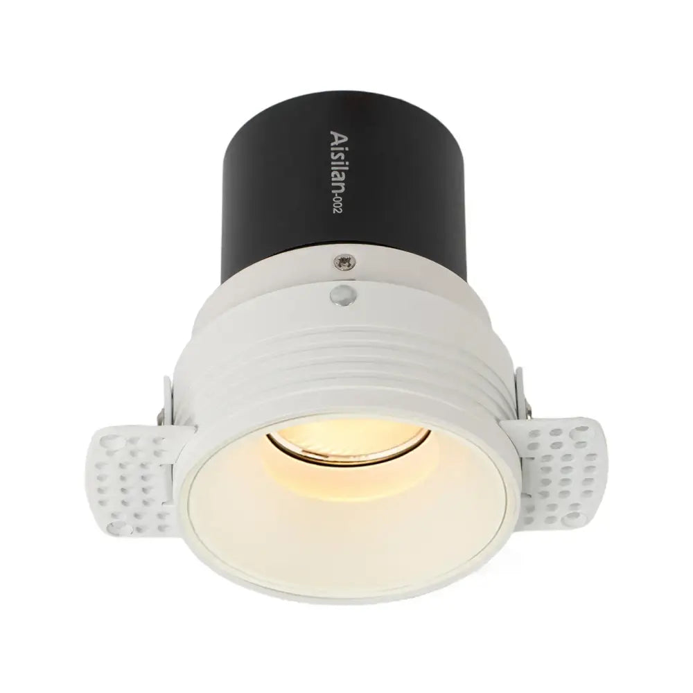 White and black decorbites 7w cri97 led downlight with recessed perforated side flanges for modern anti-glare lighting