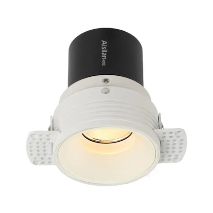 White and black decorbites 7w cri97 led downlight with recessed perforated side flanges for modern anti-glare lighting