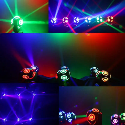 Decorbites 8x15w moving head beam light with rgbw led projectors emitting colorful vibrant laser beams for dj stage