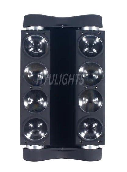 Black rectangular led decorbites 8x15w rgbw spider light with eight chrome lenses for dj party beam lighting