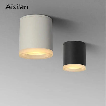 Aisilan decorbites 9w cri97 anti-glare led downlight in white and black matte finish with warm illumination for living spaces