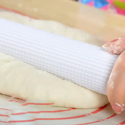 White textured rolling pin made of abs floating point for kitchen dough pastry by decorbites abs floating