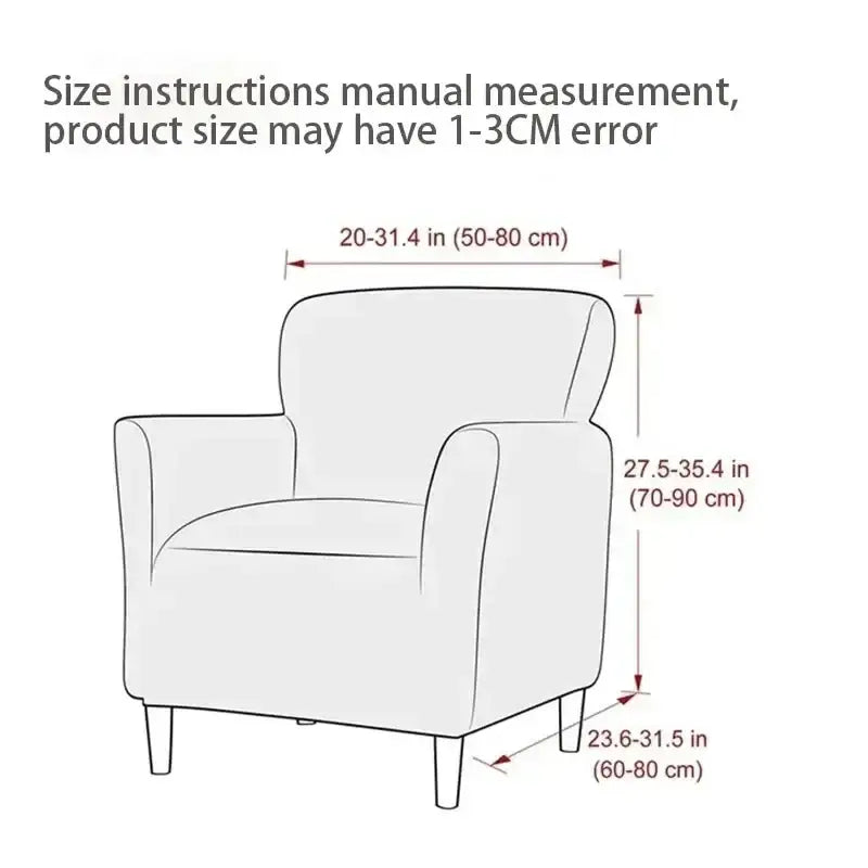 Minimalist armchair with soft upholstered seat and backrest featuring decorbites accent chair cover slipcover