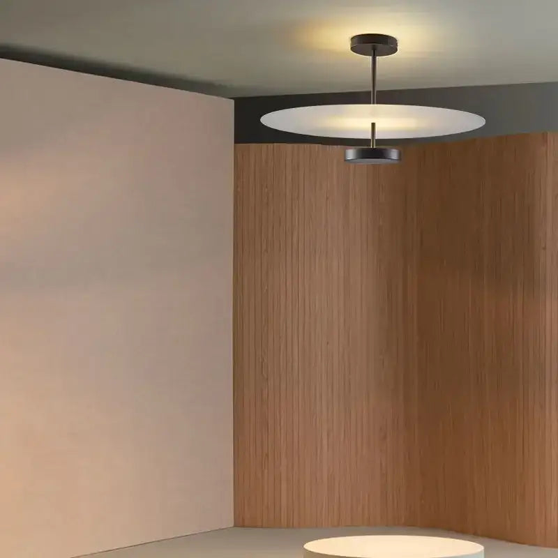 DecorBites™ acrylic black round chandelier with sleek black metal frame and frosted glass shade for bedroom lighting