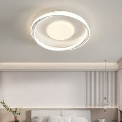 DecorBites acrylic chandelier minimalist indoor light with sleek chrome ring and soft white illumination for living spaces