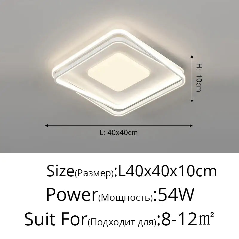 Modern diamond-shaped decorbites™ acrylic chandelier with white frame and frosted glass for minimalist indoor light