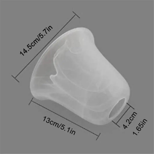 Transparent silicone flower-shaped lampshade for decorbites alabaster glass shade light fixture replacement cover