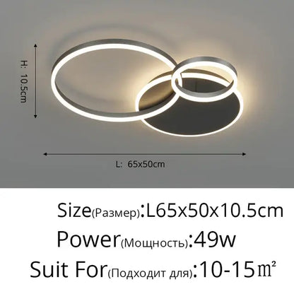 DecorBites aluminum circle led ceiling light features a modern silver circle led chandelier with bright white illumination