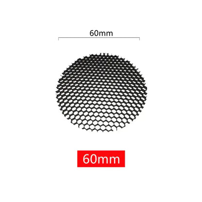 Black circular aluminum honeycomb downlight grill 60mm diameter for spot lighting fixture by DecorBites