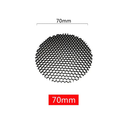 Black circular aluminum honeycomb downlight grill 70mm diameter for spot lighting fixture by DecorBites