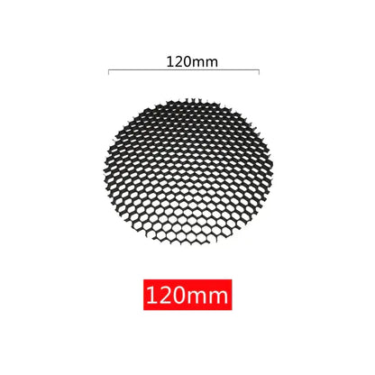 Black circular aluminum honeycomb downlight grill 120mm diameter for DecorBites™ spot lighting fixture