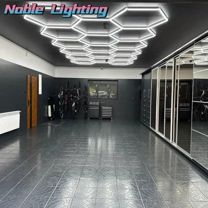 Decorbites aluminum housing hexagon led light bar with sleek white frame and bright illumination for ceiling use