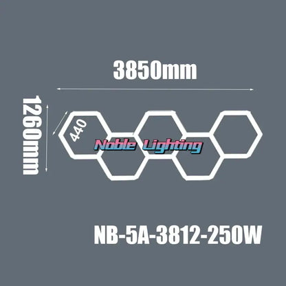 White aluminum housing hexagon led light bar with modern minimalist design for honeycomb ceiling lighting