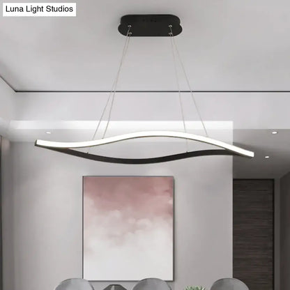 Modern black and white aluminum leaf drop pendant led island lamp with sleek design compatible with 110v-120v and 220v-240v