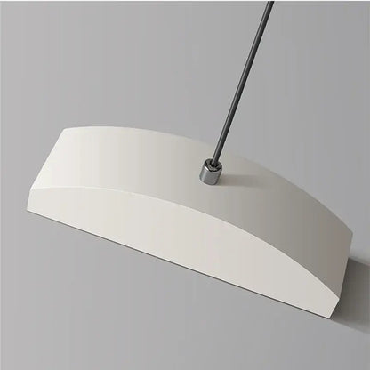 Decorbites™ aluminum led chandelier in white with sleek curved design and metallic rod for modern indoor dining lighting