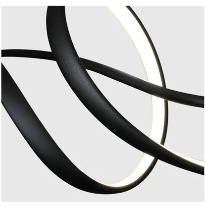 Modern black circular decorbites aluminum pendant light chandelier with sleek minimalist design for kitchen dining room