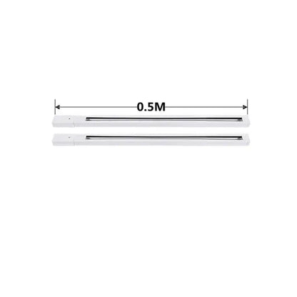 White led light strip 0.5m with sleek design and black channel in decorbites aluminum track rails for spotlights