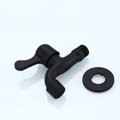 Decorbites antique black brass bibcock tap with black matte finish single lever and rubber washer for outdoor use